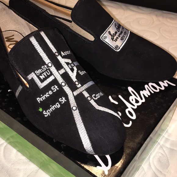 NEW Sam Edelman Keller Black Velvet loafers - Picture 8 of 9